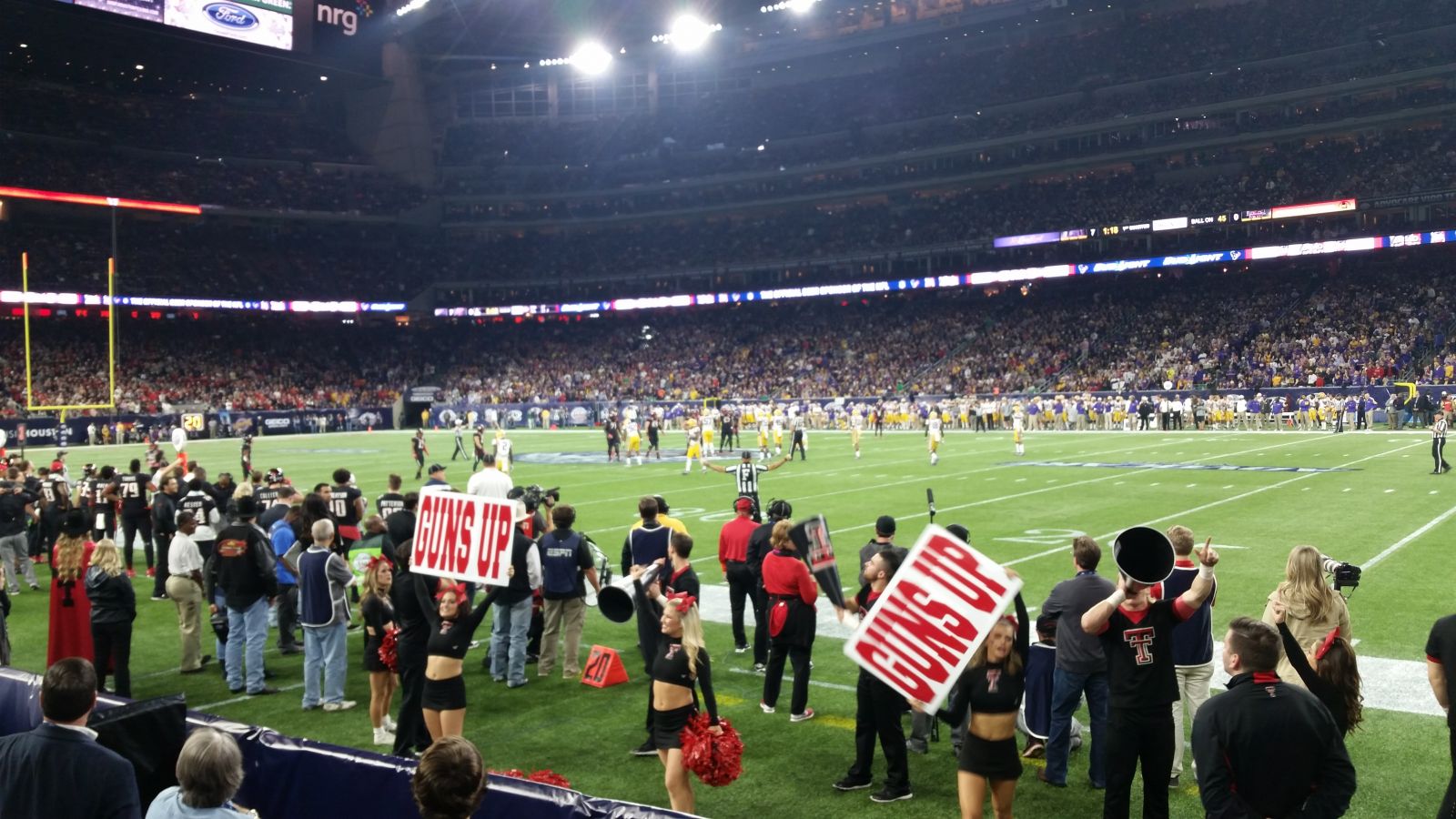 section 123, row a seat view  for football - nrg stadium