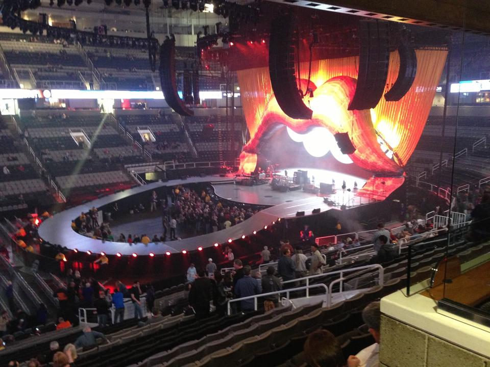 section 102, row 25 seat view  for concert - sap center