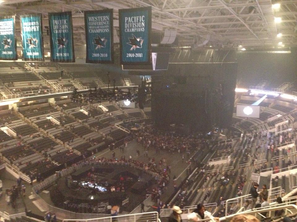 section 205, row 10 seat view  for concert - sap center