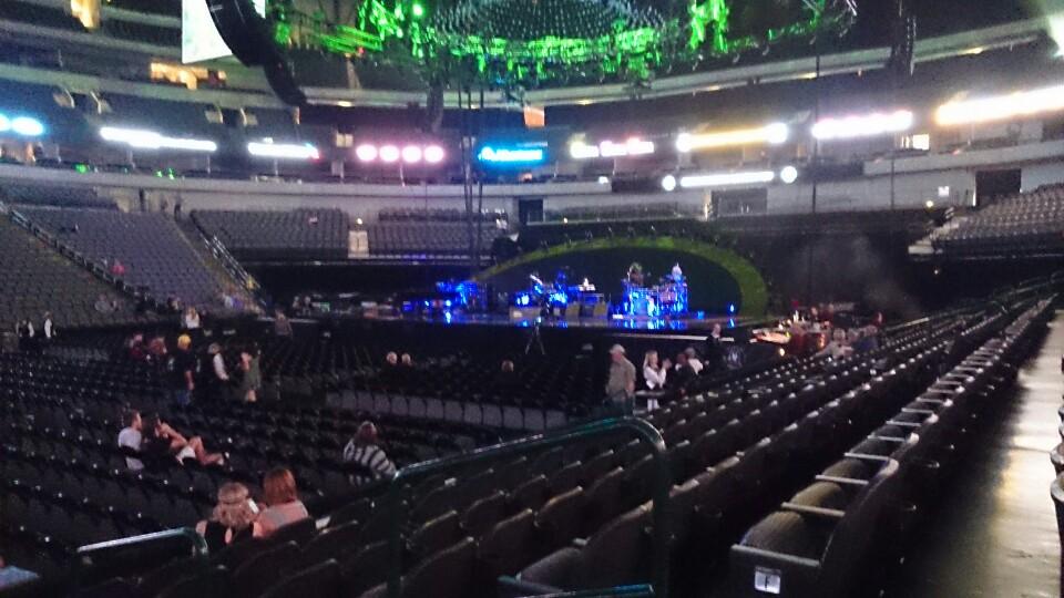 section 108, row f seat view  for concert - american airlines center