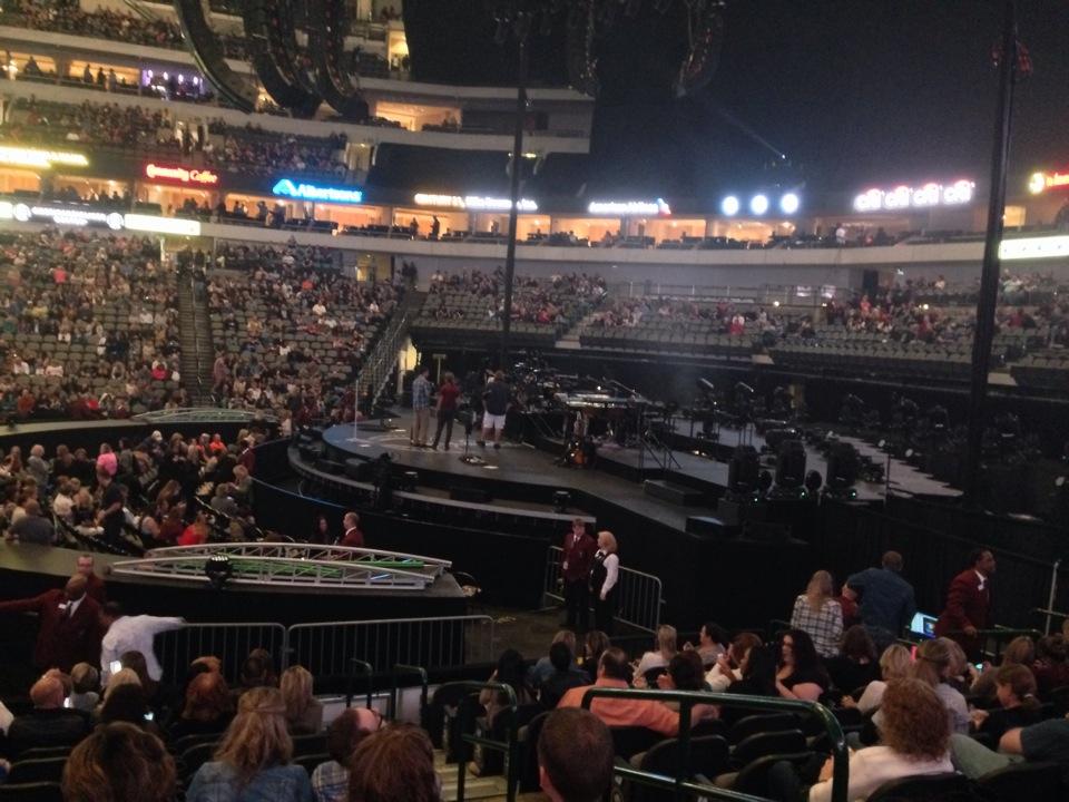 section 105, row k seat view  for concert - american airlines center