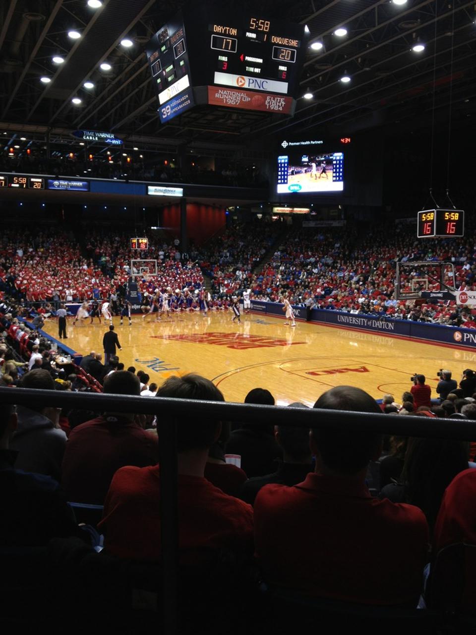 Section 203 at University of Dayton Arena