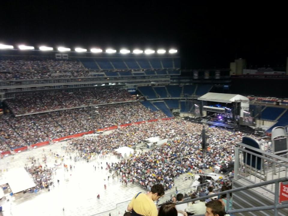 section 336 seat view  for concert - gillette stadium