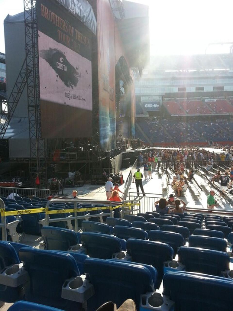 section 114, row 10 seat view  for concert - gillette stadium