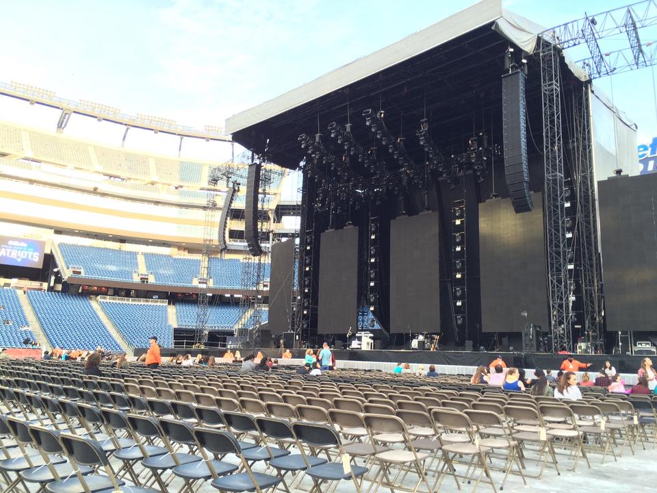field a1, row 20 seat view  for concert - gillette stadium