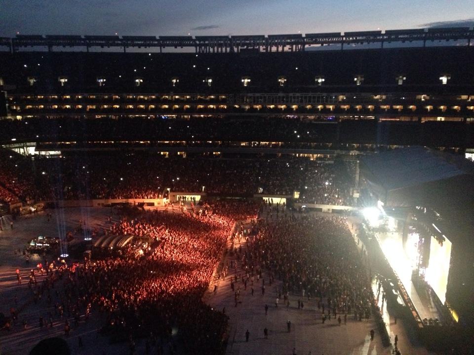 section 312 seat view  for concert - metlife stadium