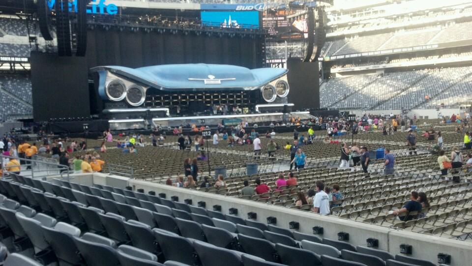 section 134, row 7 seat view  for concert - metlife stadium