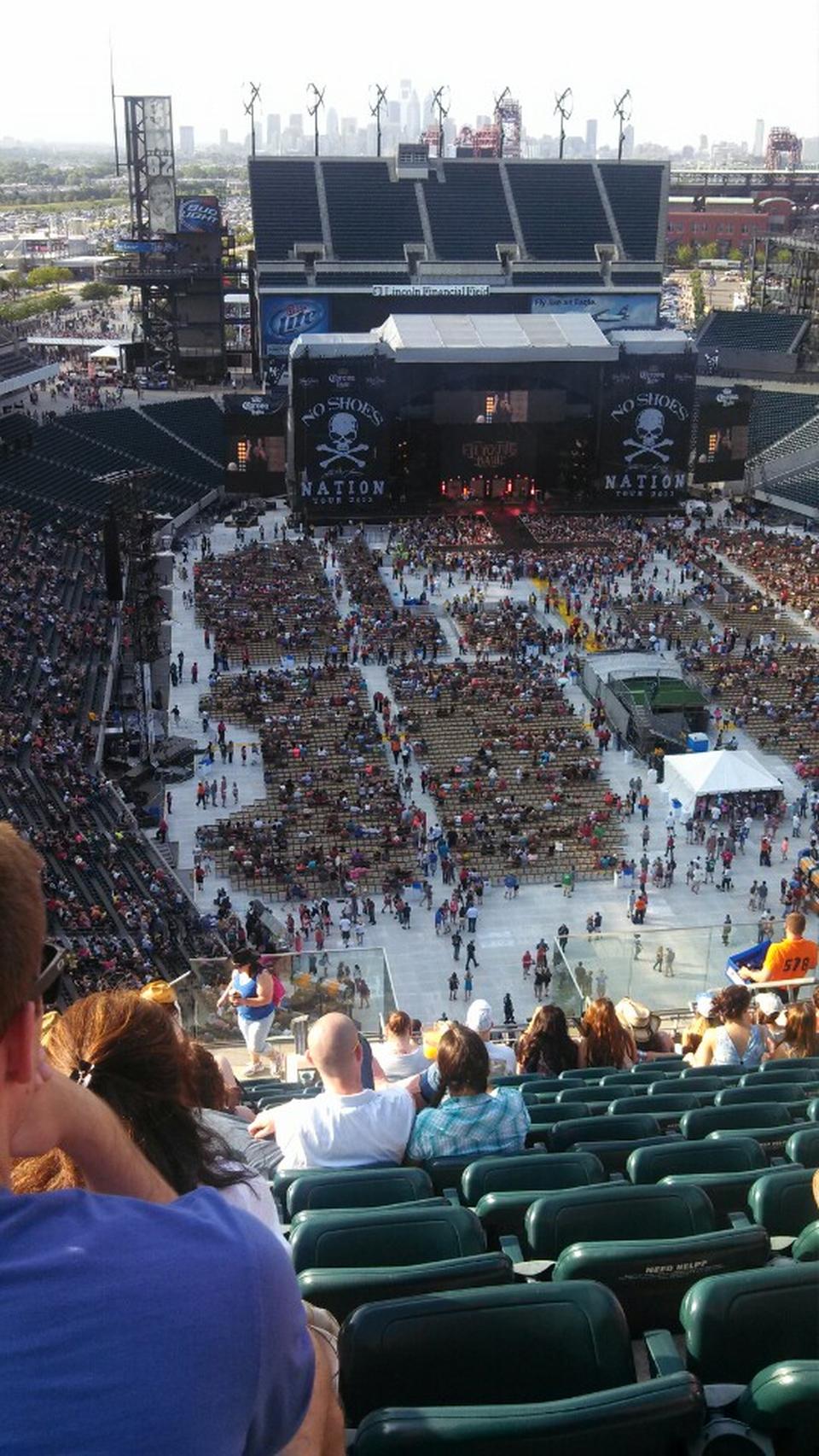 section 210 seat view  for concert - lincoln financial field