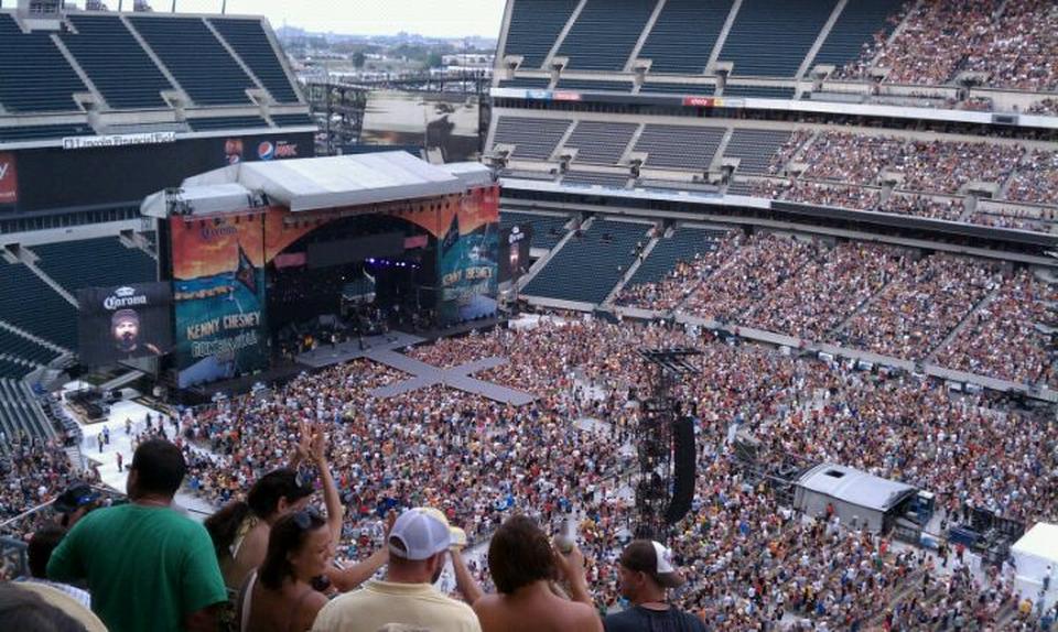Lincoln Financial Field Seating Chart Kenny Chesney Concert