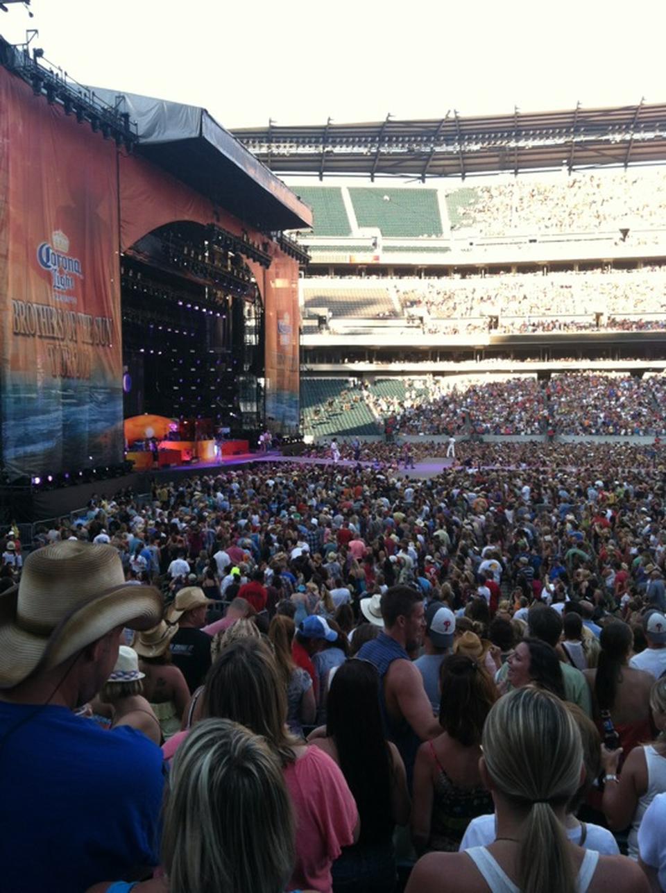 section 138, row 15 seat view  for concert - lincoln financial field