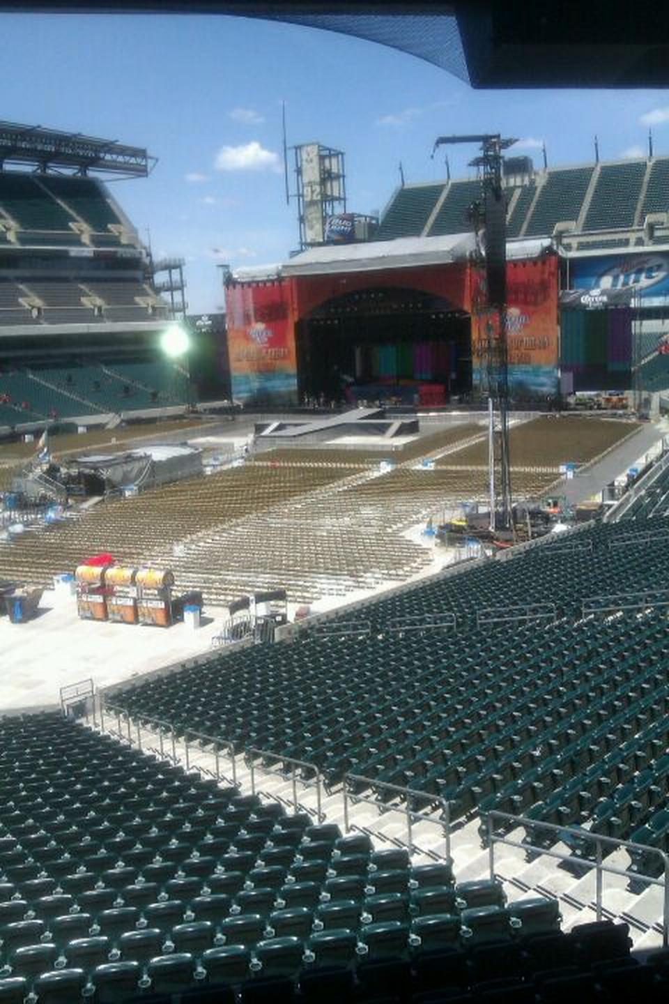 section 114, row 34 seat view  for concert - lincoln financial field