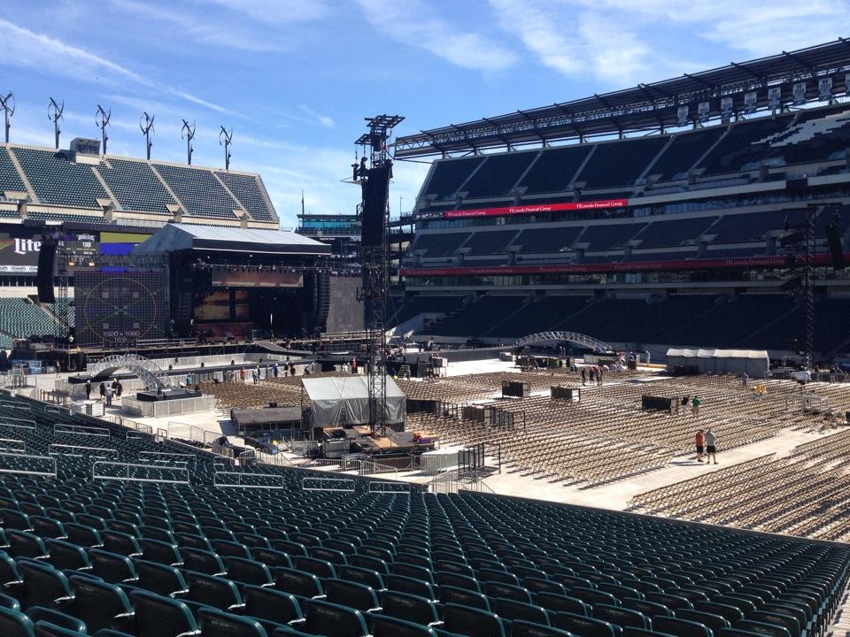 Section 105 at Lincoln Financial Field for Concerts