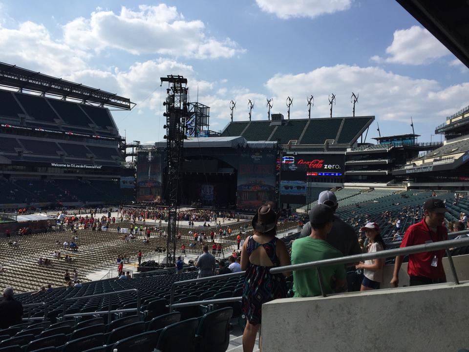 section 115, row 34 seat view  for concert - lincoln financial field