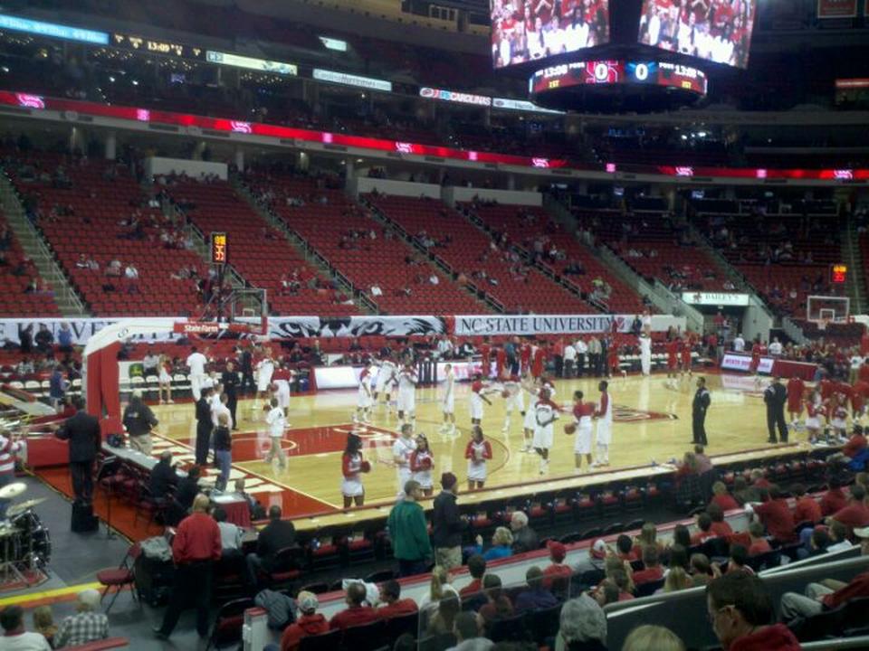 PNC Arena Section 107 - NC State Basketball - RateYourSeats.com