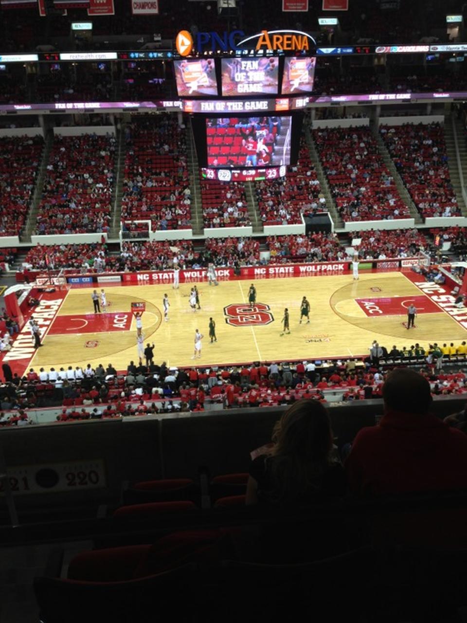 PNC Arena Section 220 - NC State Basketball - RateYourSeats.com