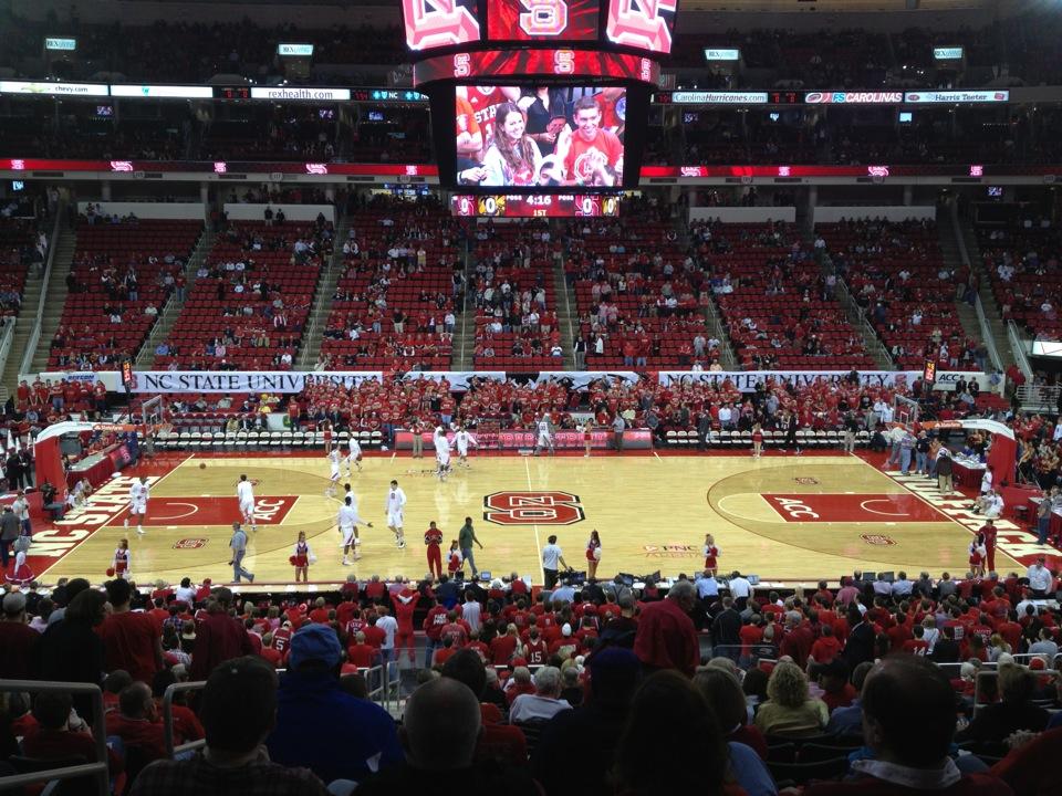section 104 seat view  for basketball - pnc arena