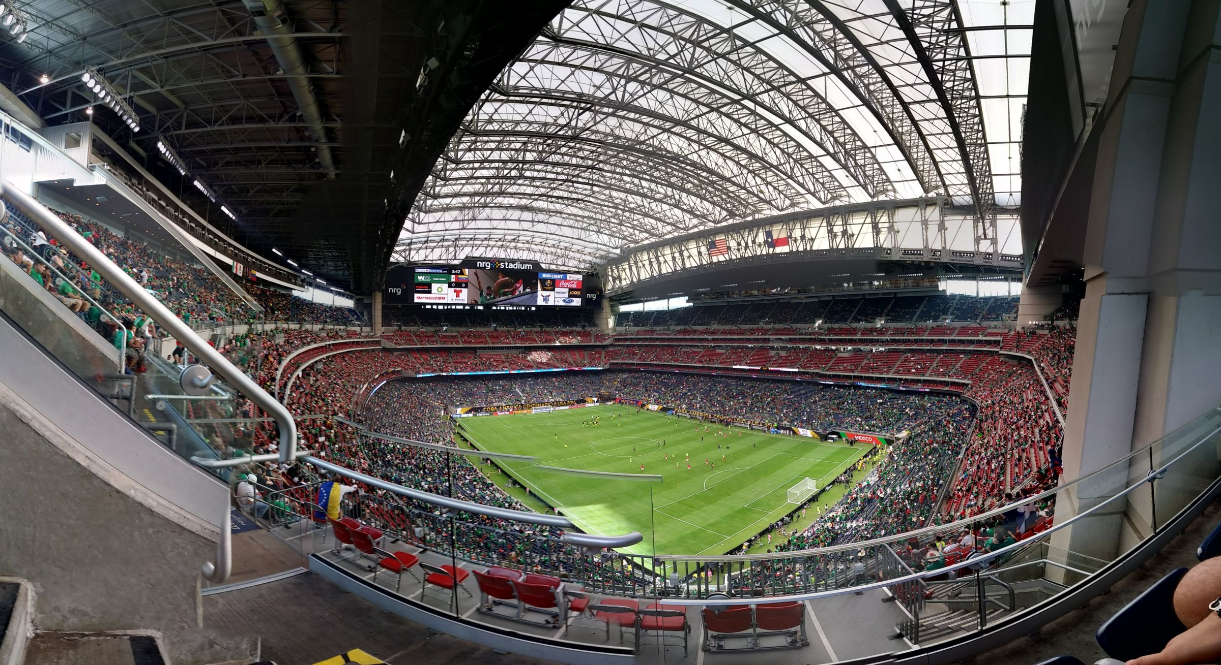 section 627, row b seat view  for soccer - nrg stadium