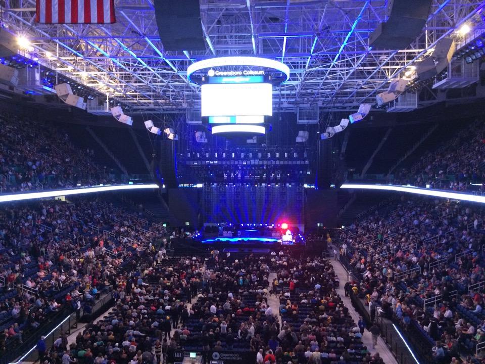 Section 221 at Greensboro Coliseum for Concerts
