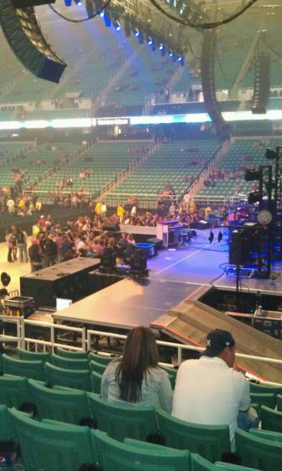 section 128, row gg seat view  for concert - greensboro coliseum