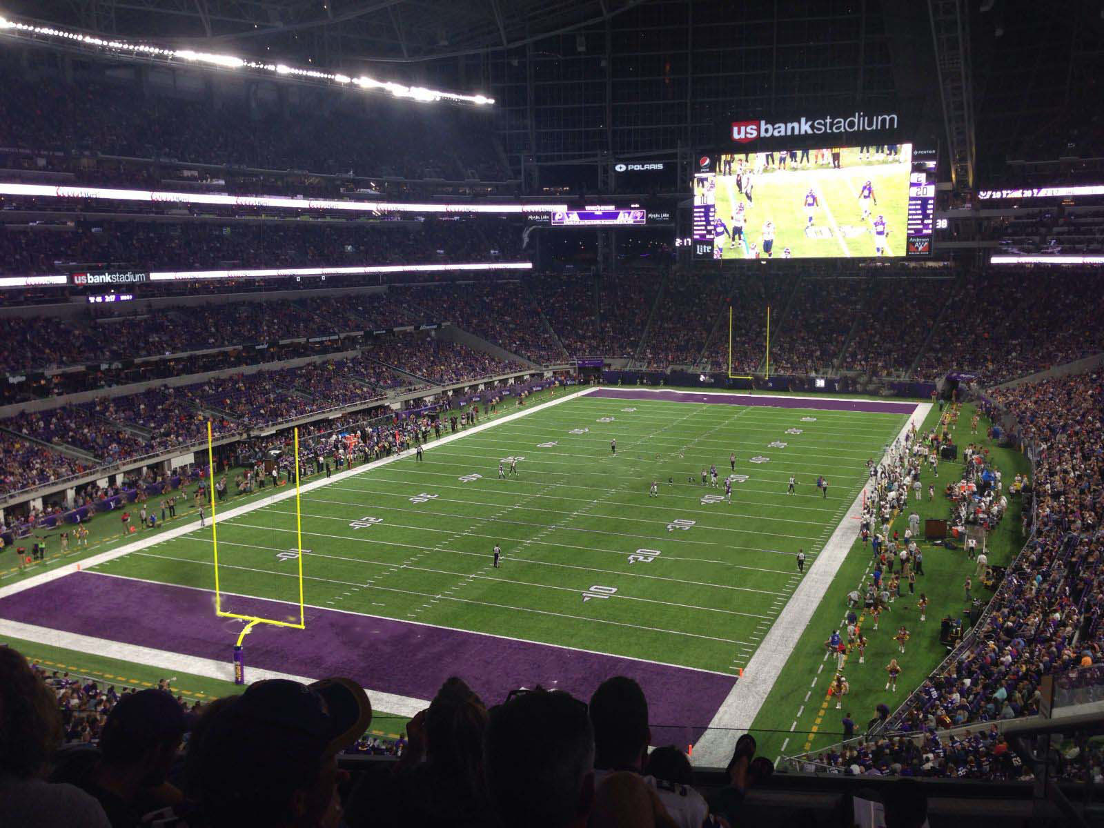section 221, row 6 seat view  for football - u.s. bank stadium
