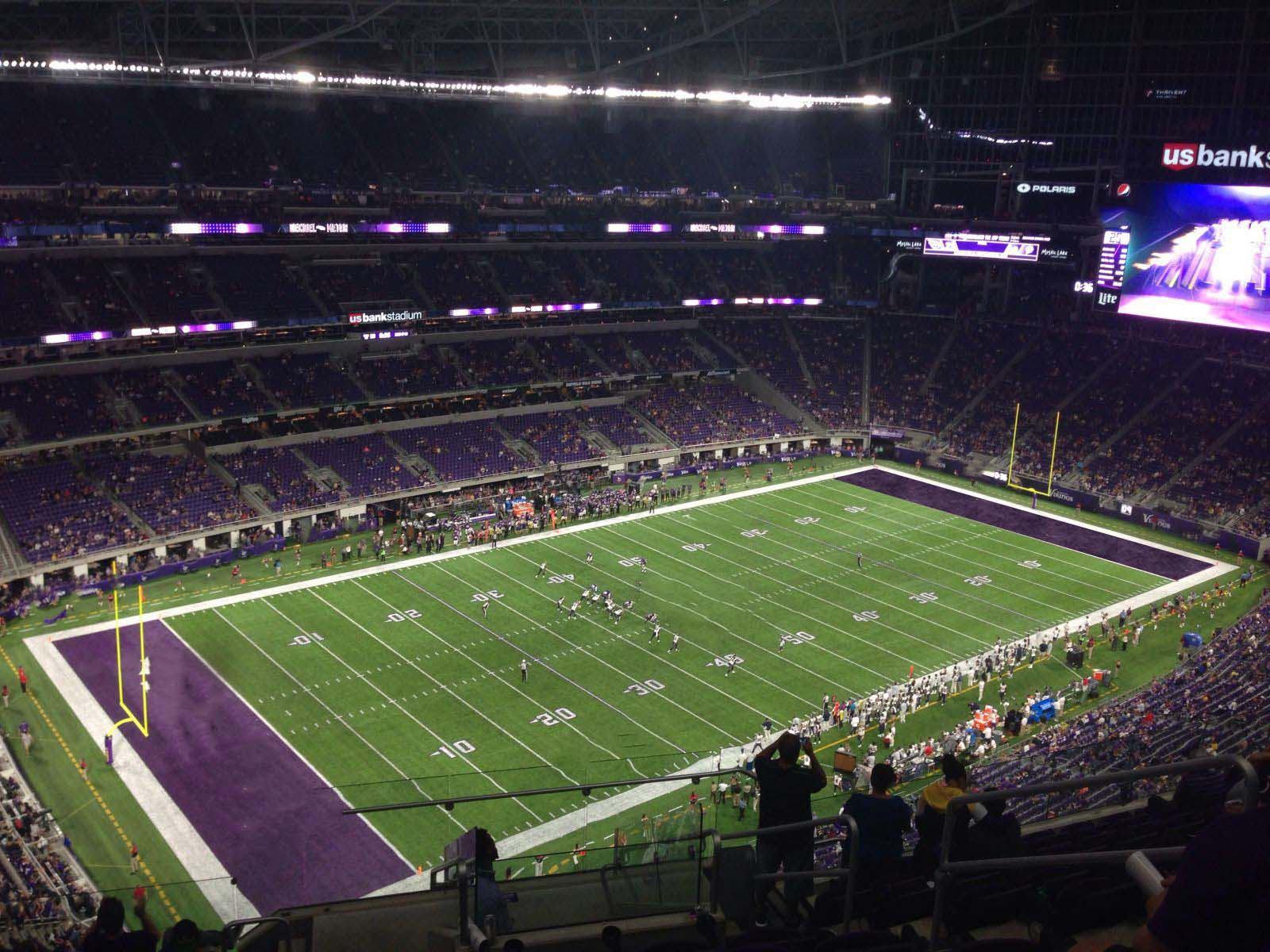 section 318, row 11 seat view  for football - u.s. bank stadium