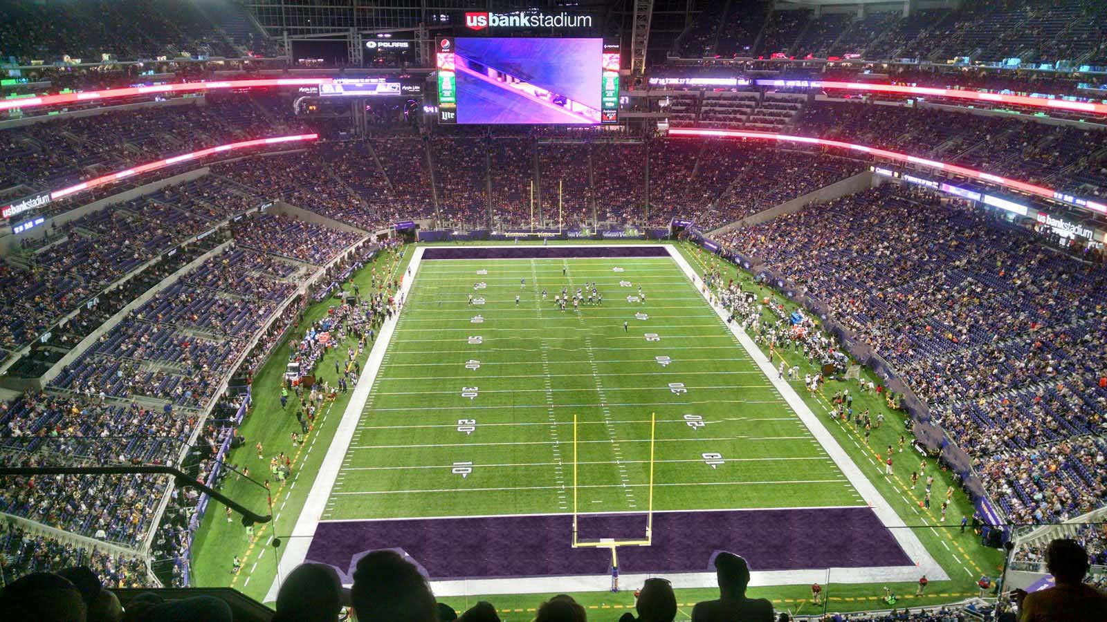 section 327, row 6 seat view  for football - u.s. bank stadium