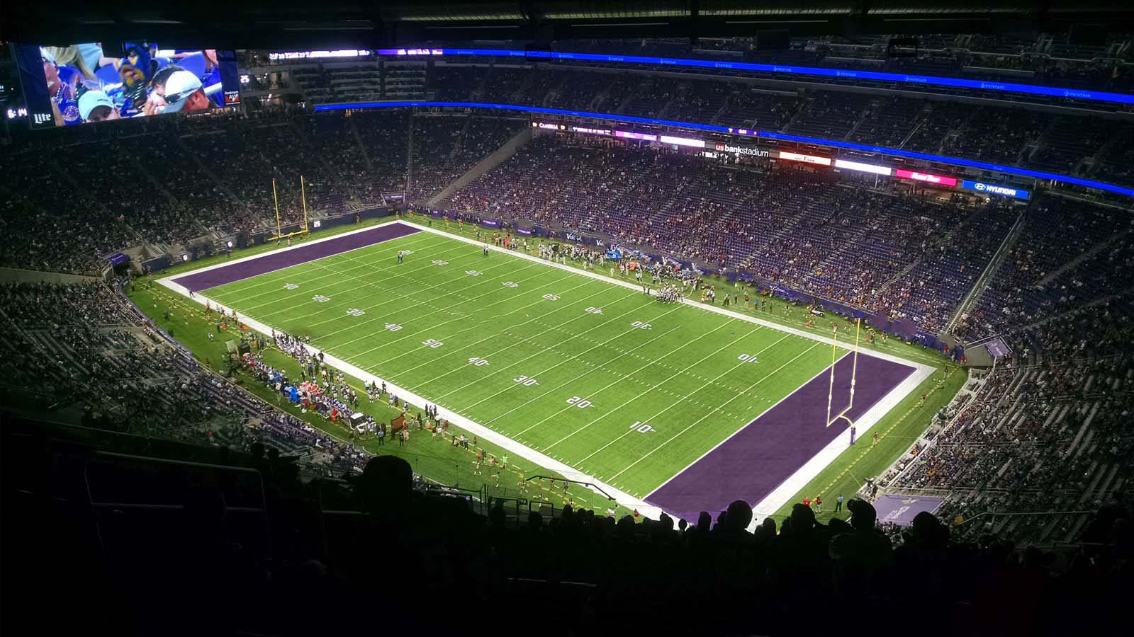 section 333, row 21 seat view  for football - u.s. bank stadium