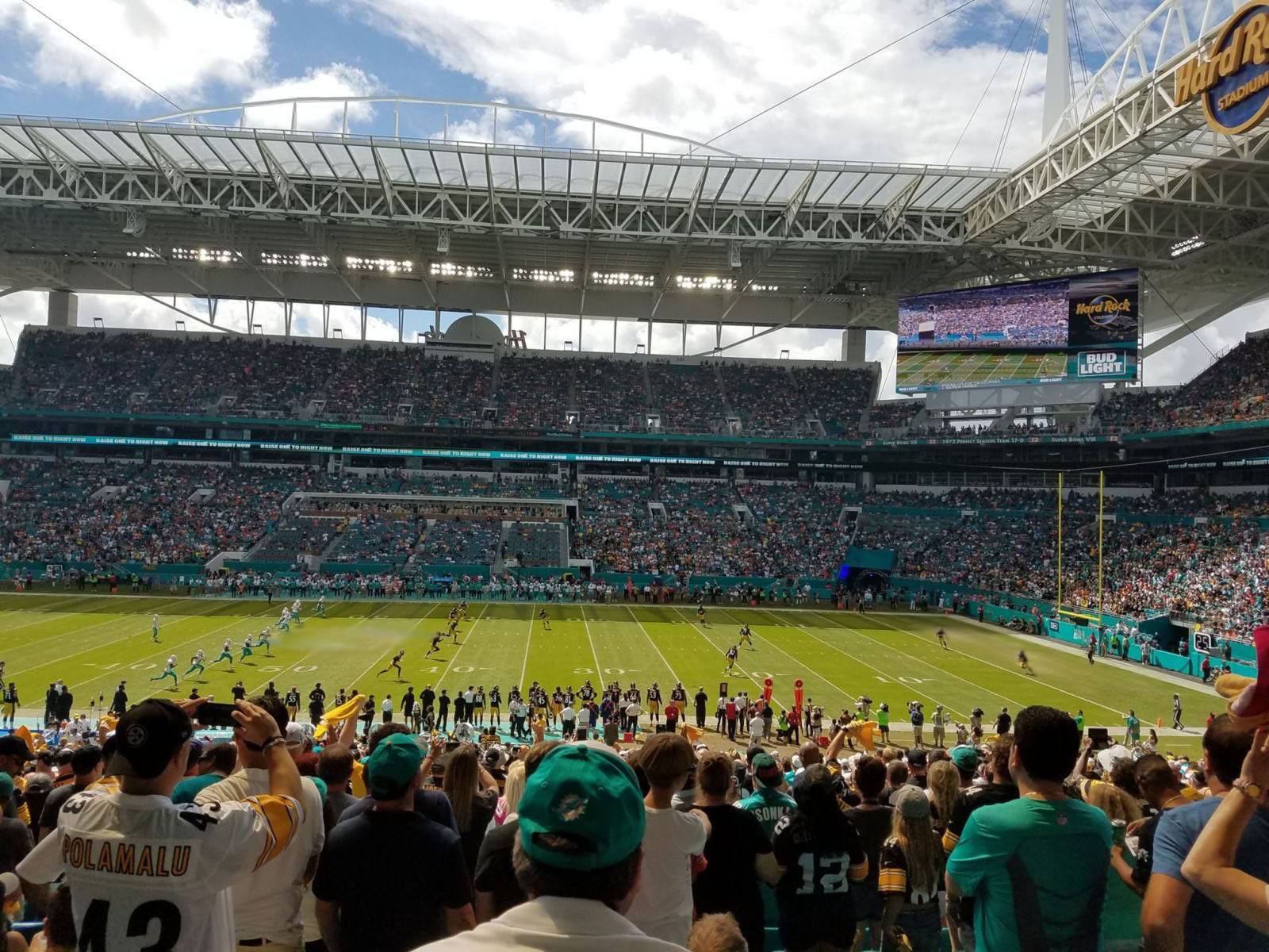section 117, row 39 seat view  for football - hard rock stadium