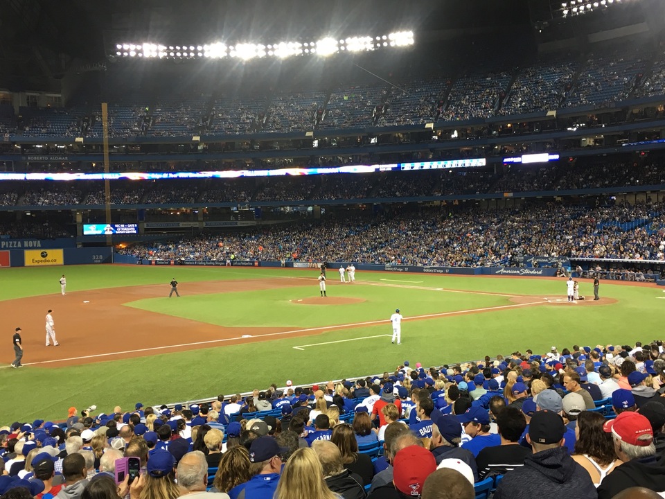 section 128, row 23 seat view  for baseball - rogers centre