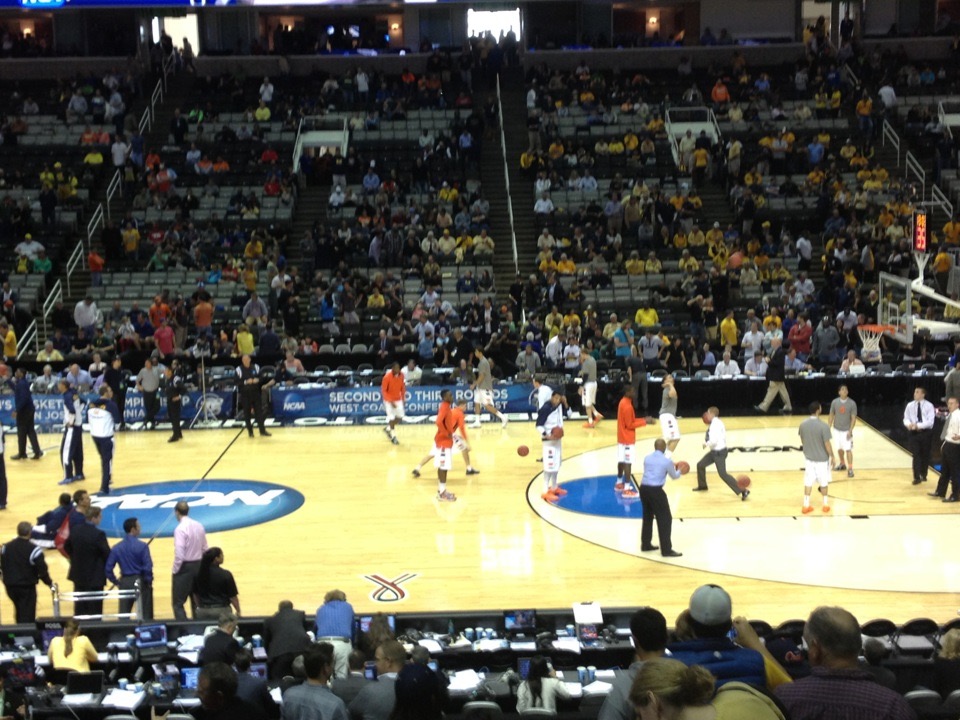 section 101 seat view for basketball - sap center