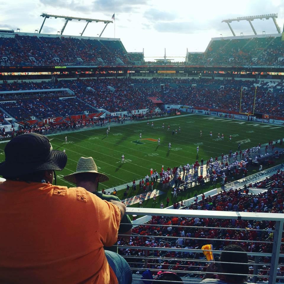 section 325, row 2 seat view  for football - hard rock stadium