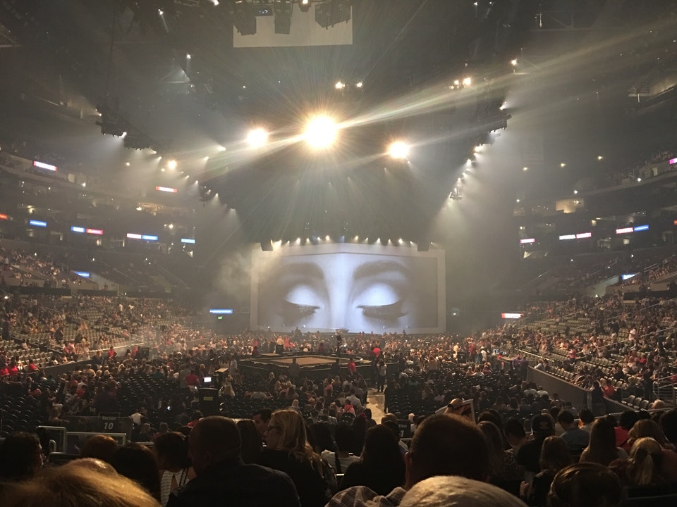 head-on concert view at Crypto.com Arena