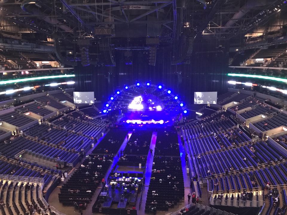 section 308, row 1 seat view  for concert - crypto.com arena