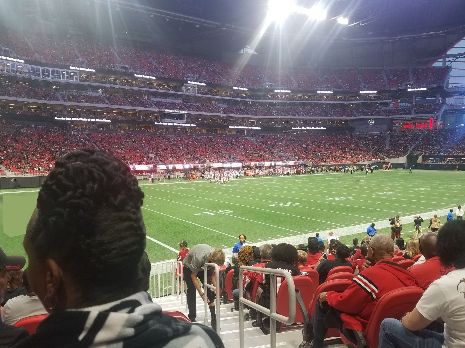 section 115, row 13 seat view  for football - mercedes-benz stadium