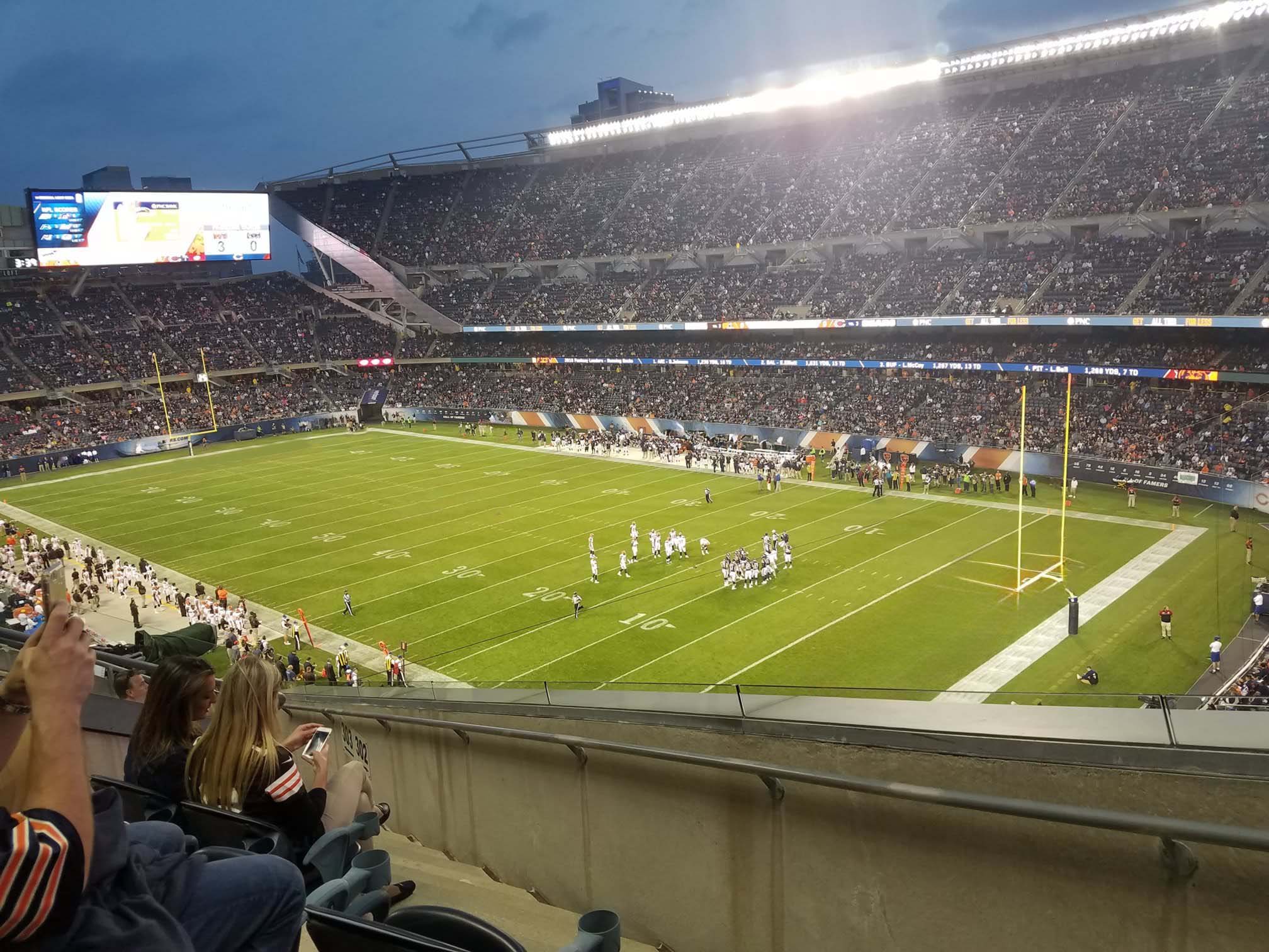 section 302, row 8 seat view  for football - soldier field