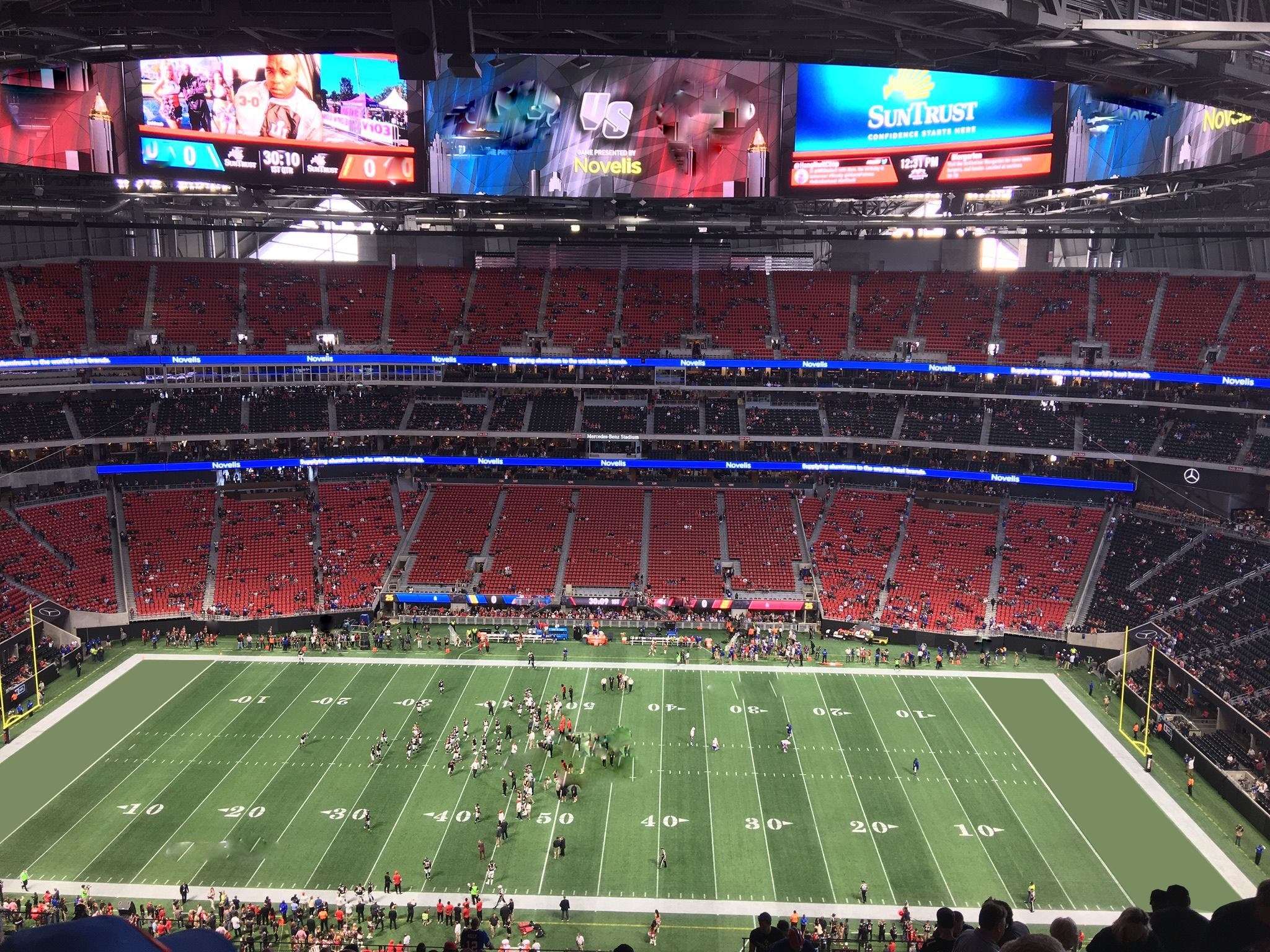 Mercedes Benz Stadium view from section 311 (mid Field)