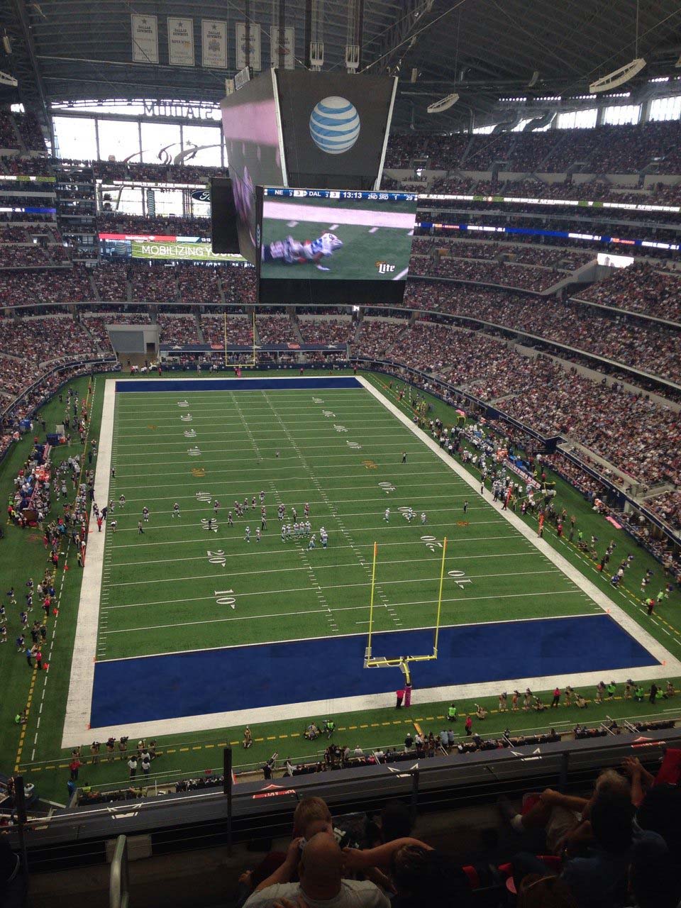 section 429 seat view  for football - at&t stadium (cowboys stadium)