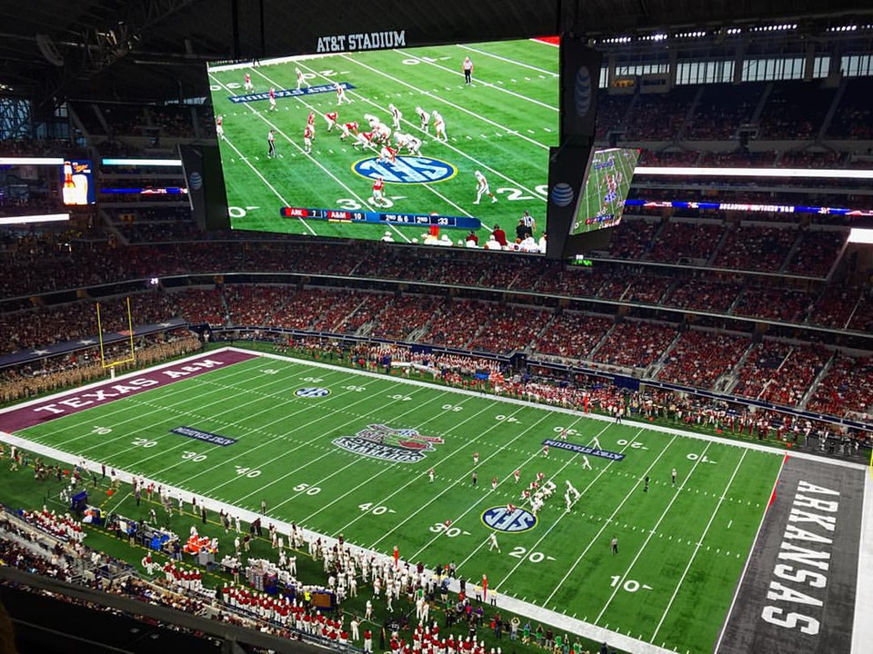 section 409, row 2 seat view  for football - at&t stadium (cowboys stadium)
