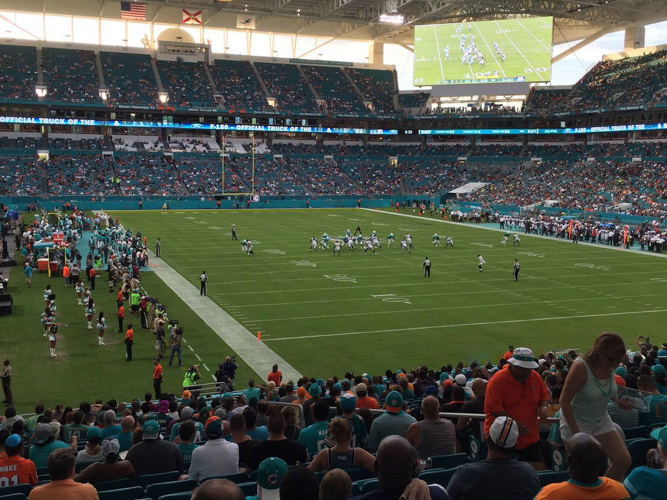 section 135, row 23 seat view  for football - hard rock stadium