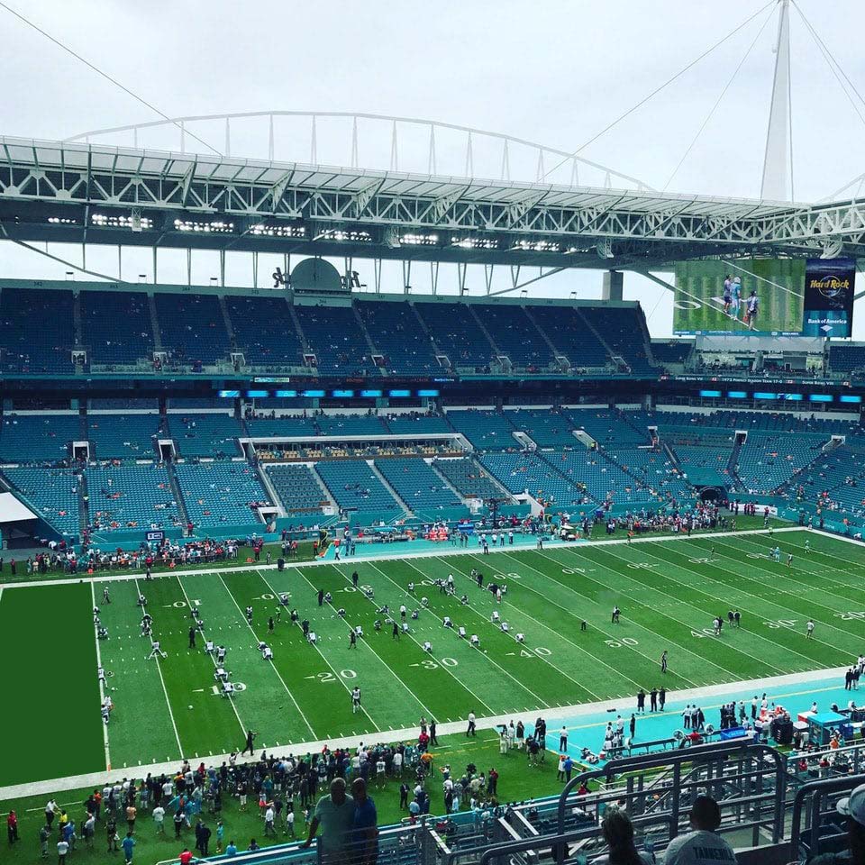 Hard Rock Stadium, section 321, home of Florida Marlins, Miami Hurricanes,  Miami Dolphins, page 1