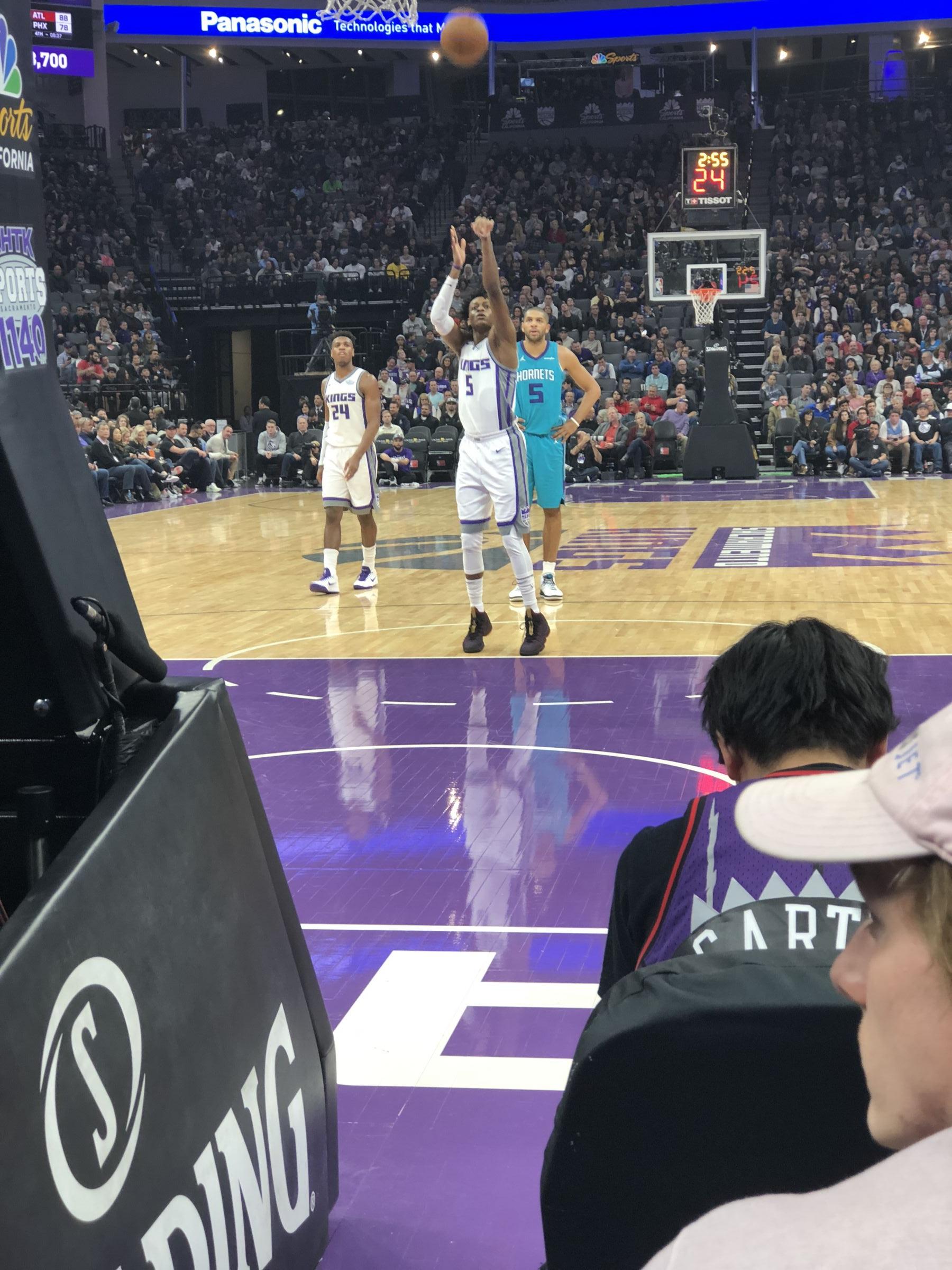 courtside 4, row 3 seat view  for basketball - golden 1 center