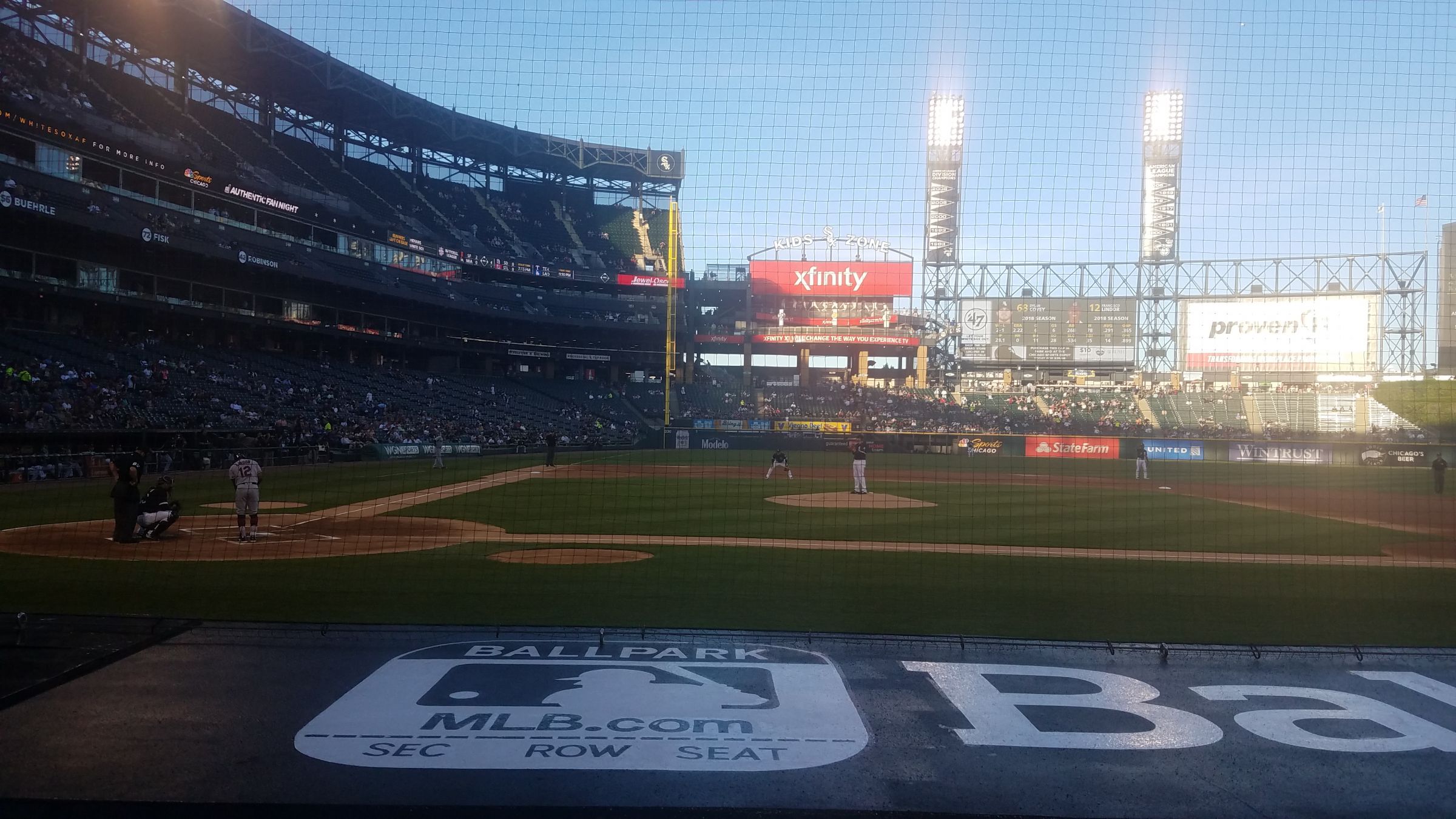 section 127, row 7 seat view  - guaranteed rate field