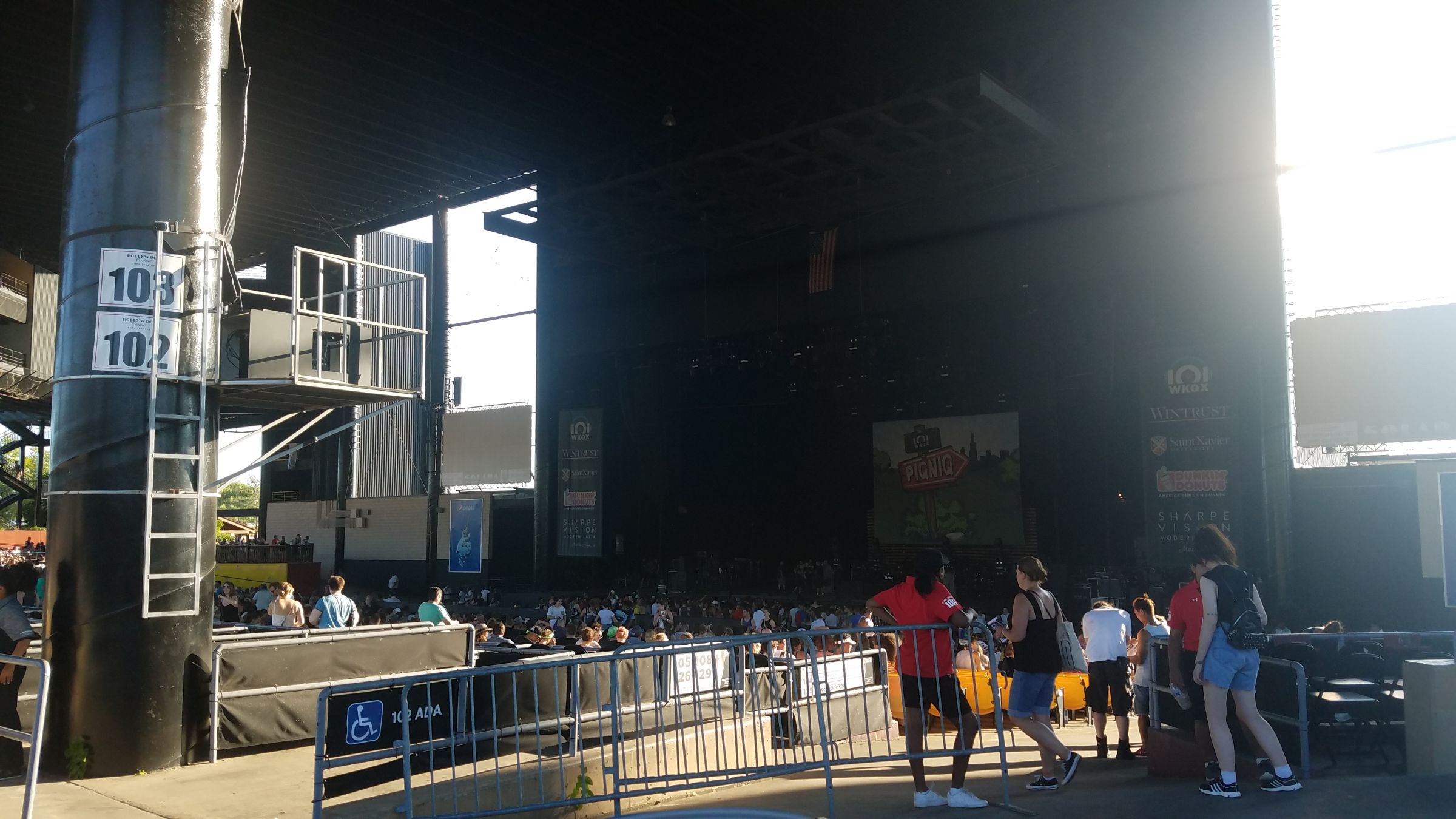 section 203, row nn seat view  - credit union 1 amphitheatre