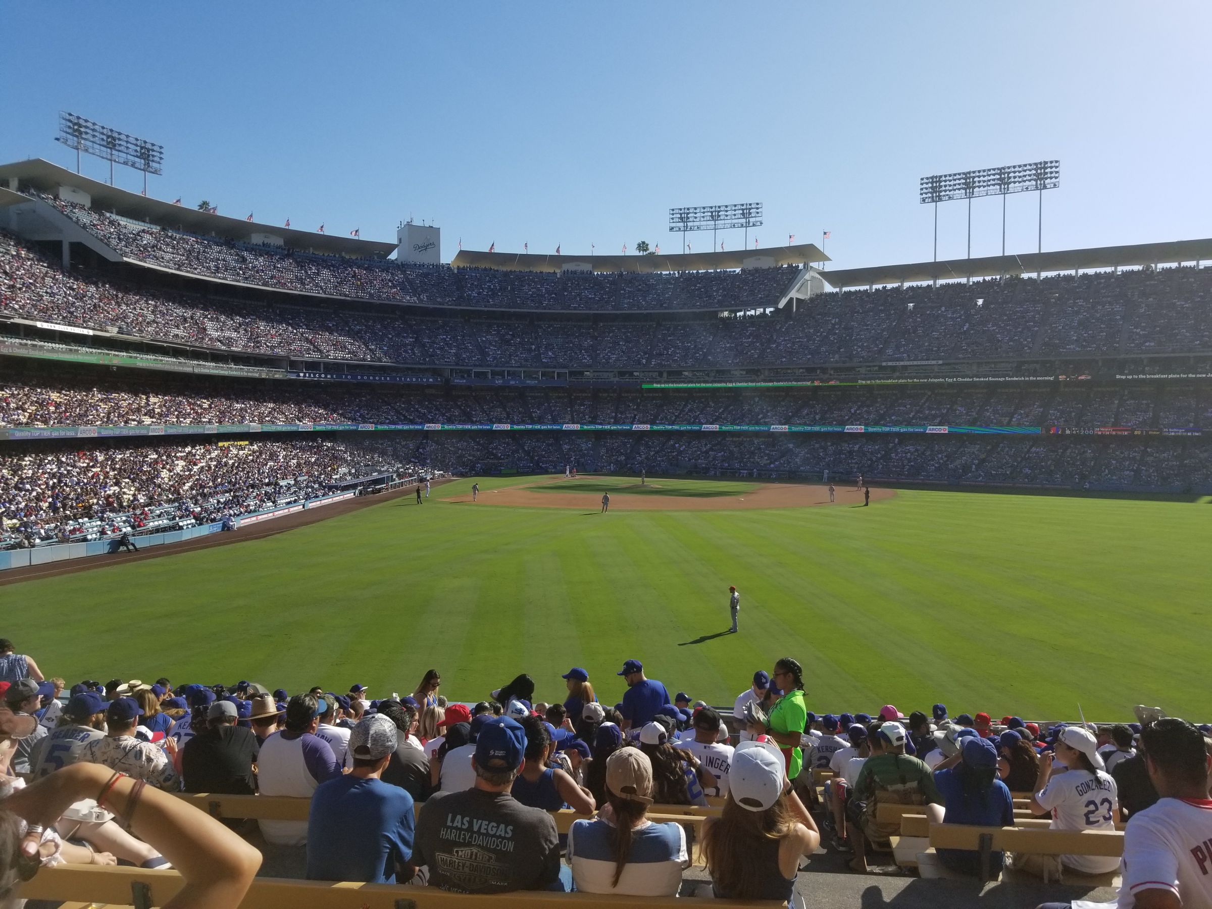 section 306, row s seat view  - dodger stadium
