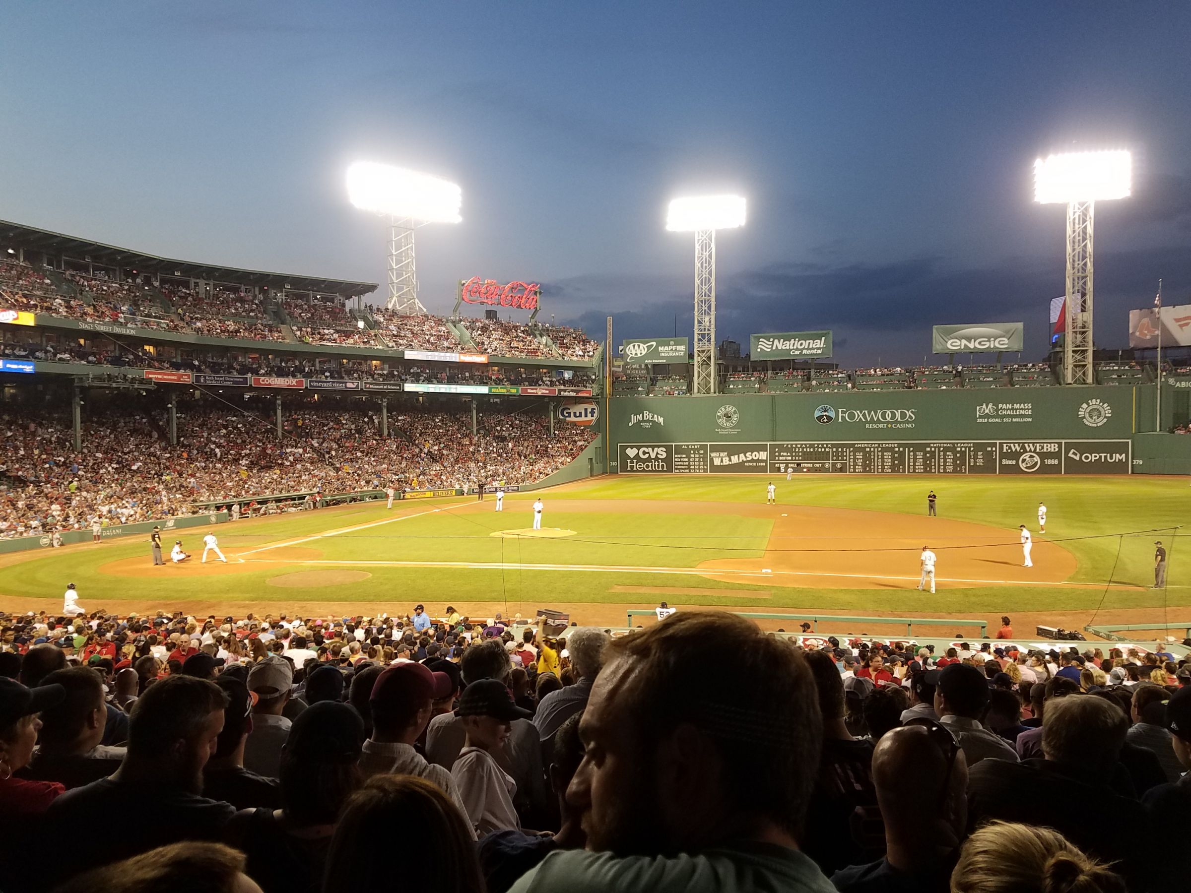 grandstand 15, row 4 seat view  for baseball - fenway park