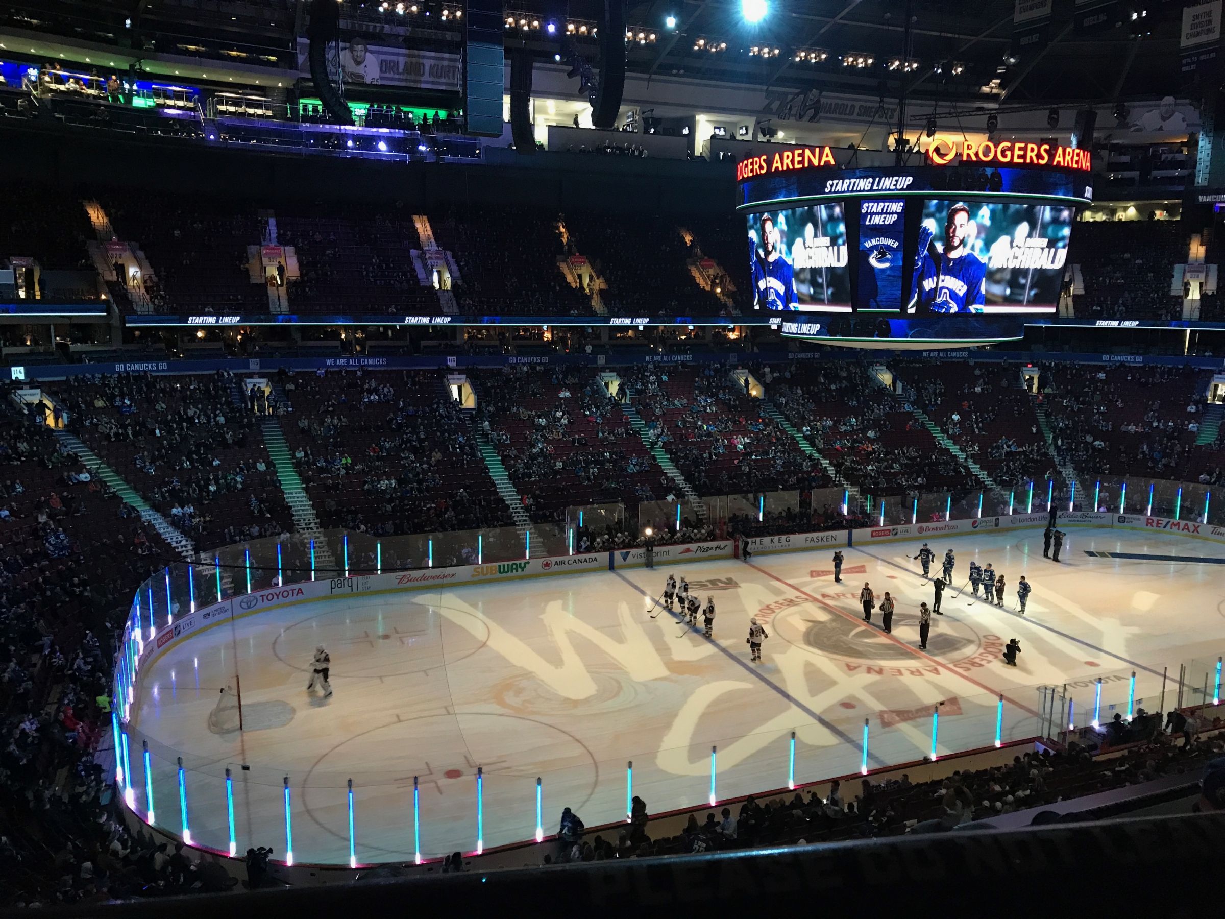 section 311, row 4 seat view  for hockey - rogers arena