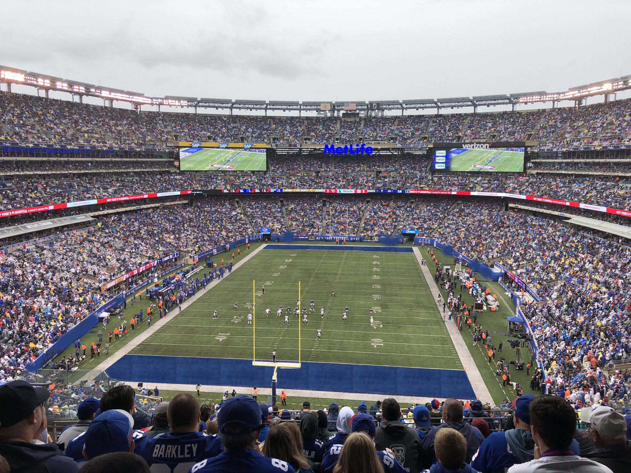 section 250b, row 11 seat view  for football - metlife stadium
