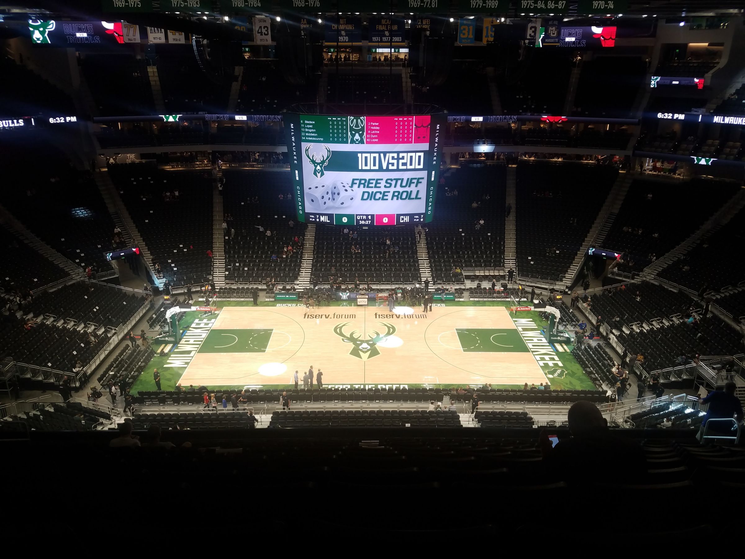 section 208, row 12 seat view  for basketball - fiserv forum