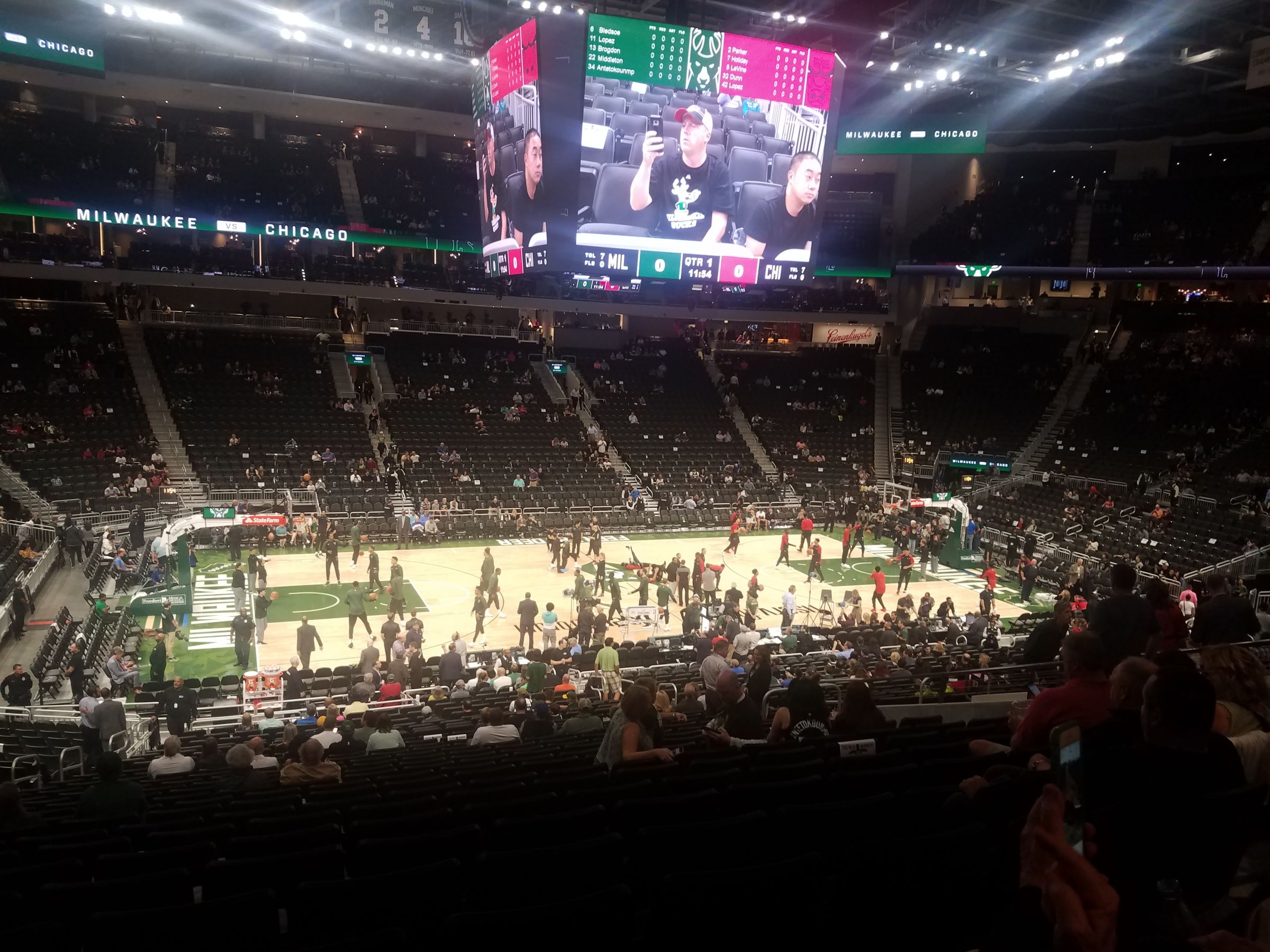 section 118, row 27 seat view  for basketball - fiserv forum
