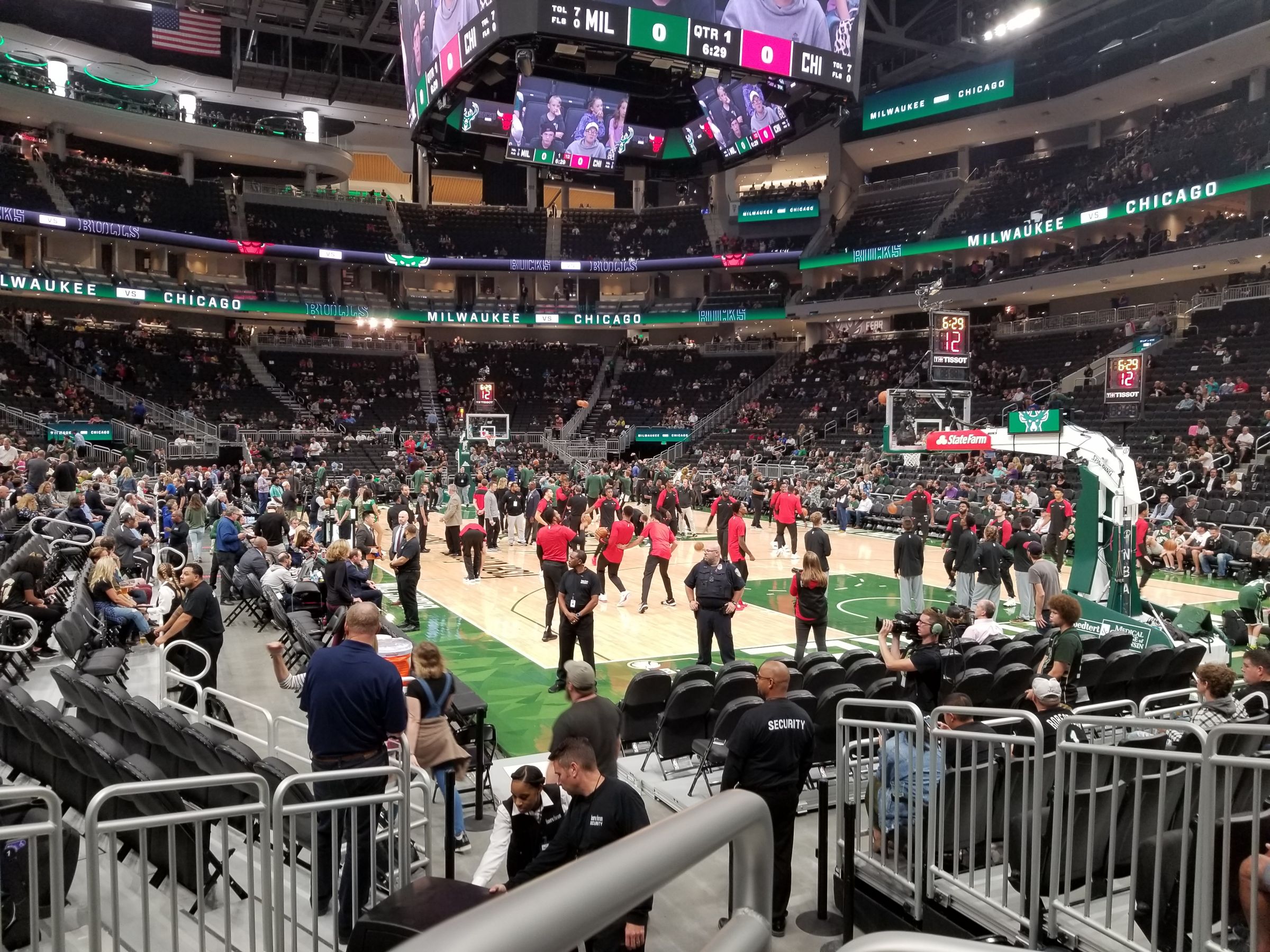 section 114, row 6 seat view  for basketball - fiserv forum